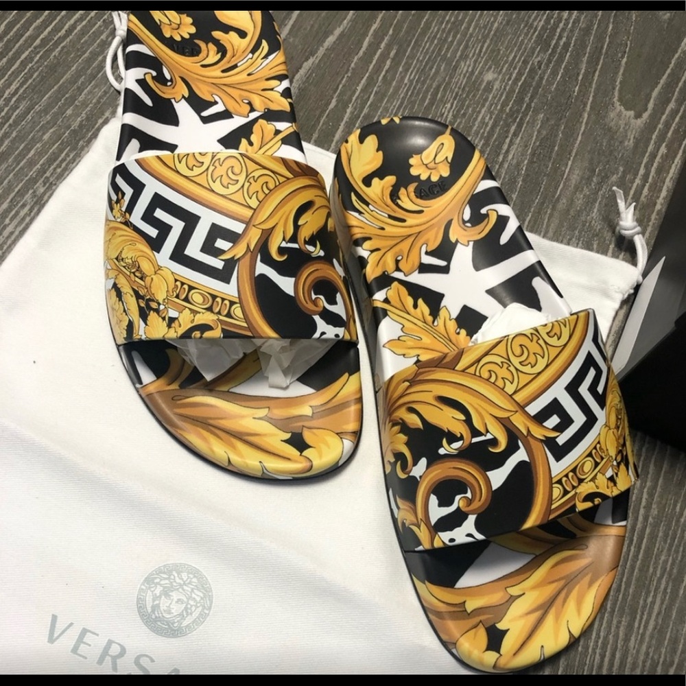 VERSACE Ciabattina Stampa WildGold-38 1/2